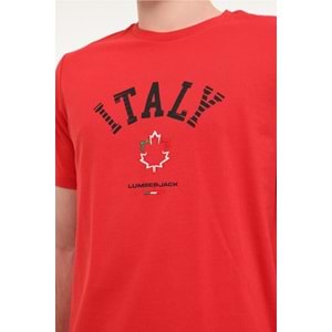 LUMBERJACK ML RENATO 11ITL1030 5FX ERKEK KISA KOL TİŞÖRT - KIRMIZI - XL