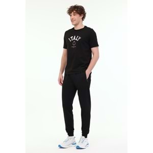 LUMBERJACK ML RENATO 11ITL1030 5FX ERKEK KISA KOL TİŞÖRT - SİYAH - L