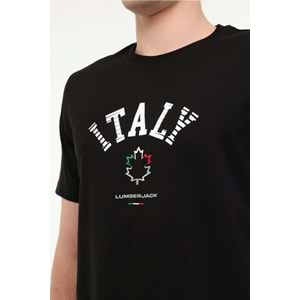 LUMBERJACK ML RENATO 11ITL1030 5FX ERKEK KISA KOL TİŞÖRT - SİYAH - XXL