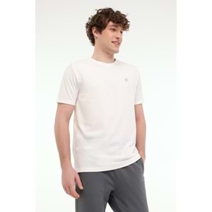 LUMBERJACK MB CT100 PES C T-SH 5FX ERKEK KISA KOL TİŞÖRT - KIRIK BEYAZ - M