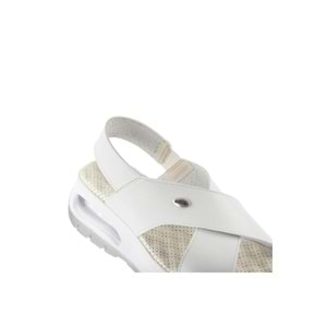 Muya Nwanwa Anatomik Air Max Tabanlı Topuk Dikeni Kadın Sandalet - Beyaz - 37