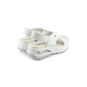 Muya Nwanwa Anatomik Air Max Tabanlı Topuk Dikeni Kadın Sandalet - Beyaz - 37