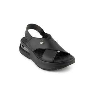 Muya Nwanwa Anatomik Air Max Tabanlı Topuk Dikeni Kadın Sandalet - Siyah - 36