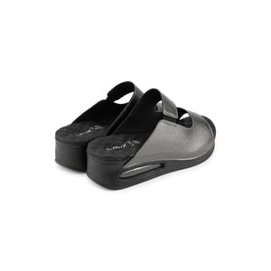 Muya Beso Anatomik Air Max Tabanlı Topuk Dikeni Kadın Terlik - Platin - 40