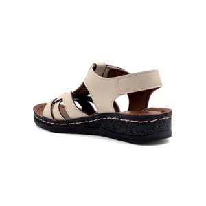 POLERO 58412 KADIN SANDALET - KREM - 38