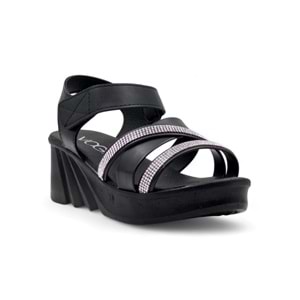 VOGA 2100-198 KADIN SANDALET - SİYAH - 40