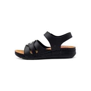 SERRA 1720 KADIN SANDALET - SİYAH - 40