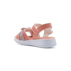 BUTİGE TAŞLI KIZ ÇOCUK SANDALET - PUDRA - 33