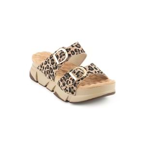 Muya Kiirus Anatomik Taban Topuk Dikeni Kadın Terlik - Leopar - 39