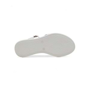 BERK POLİ TABAN TAŞLI KADIN SANDALET - BEYAZ - 40