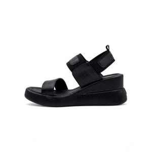 BERK POLİ TABAN LASTİKLİ KADIN SANDALET - SİYAH - 40