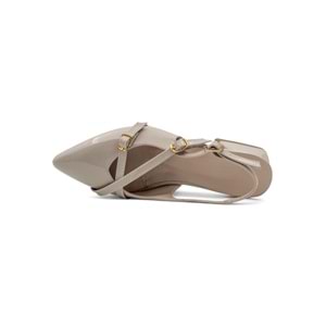 BERK ÇAPRAZ ATKI ALÇAK TOPUKLU ABİYE RUGAN - KREM - 36