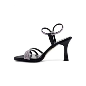 BERK TAŞLI YÜKSEK KADEH TOPUKLU ABİYE - SİYAH - 39