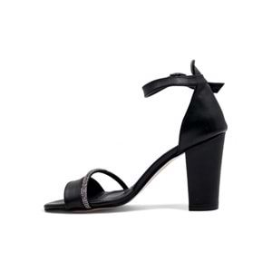 BERK TEK BANT YÜKSEK KALIN TOPUKLU ABİYE - SİYAH - 39