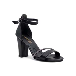 BERK TEK BANT YÜKSEK KALIN TOPUKLU ABİYE - SİYAH - 39