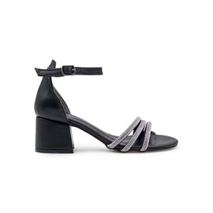 BERK TAŞLI ALÇAK TOPUKLU ABİYE CİLT - SİYAH - 40