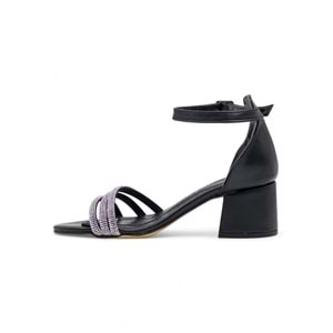 BERK TAŞLI ALÇAK TOPUKLU ABİYE CİLT - SİYAH - 40