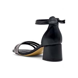 BERK TAŞLI ALÇAK TOPUKLU ABİYE CİLT - SİYAH - 40