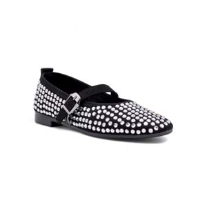 SHOES TAŞLI TOKALI KADIN BABET - GÜMÜŞ - 40