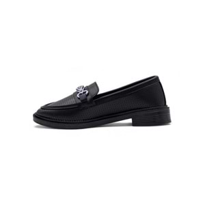 DORUK SHOES TOKALI GÜNLÜK KADIN LOAFER AYAKKABI - SİYAH - 36