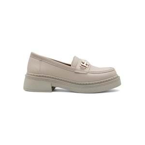 WHİTE ANGEL TOKA DETAYLI KADIN LOAFER AYAKKABI - KREM - 40