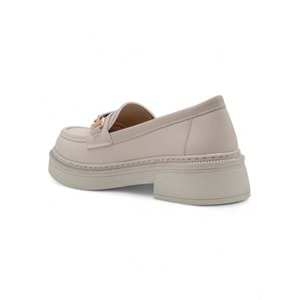 WHİTE ANGEL TOKA DETAYLI KADIN LOAFER AYAKKABI - KREM - 40
