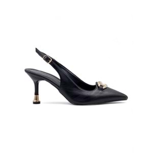 KAYGISIZ TOKA DETAYLI İNCE TOPUKLU ABİYE - SİYAH - 40