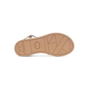 KAYGISIZ ÇAPRAZ KADIN SANDALET - VİZON - 40