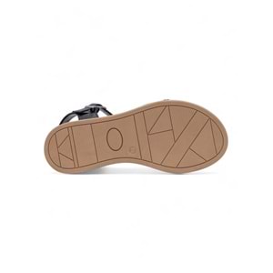 KAYGISIZ TAŞLI KADIN SANDALET - SİYAH - 40