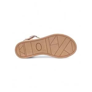 KAYGISIZ TAŞLI KADIN SANDALET - VİZON - 40