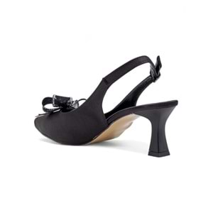 BERK FİYONKLU TAŞLI ALÇAK KADEH TOPUKLU ABİYE - SİYAH - 36