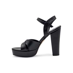 BERK ÇAPRAZ PLATFORM YÜKSEK KALIN TOPUKLU ABİYE - SİYAH - 35