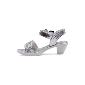 VARKAN TOPUKLU KIZ ÇOCUK SANDALET - FÜME - 33