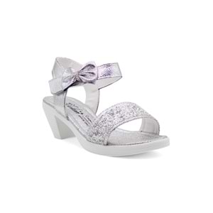 VARKAN TOPUKLU KIZ ÇOCUK SANDALET - FÜME - 33