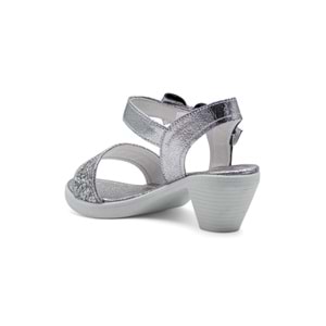 VARKAN TOPUKLU KIZ ÇOCUK SANDALET - FÜME - 33