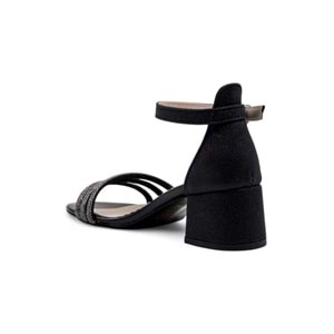 VARKAN TAŞLI TOPUKLU KIZ ÇOCUK ABİYE - SİYAH - 31