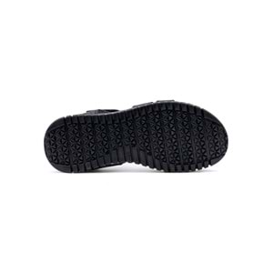 MR WHİTE DÜZ ATKILI HAKİKİ DERİ KADIN SANDALET - SİYAH - 36