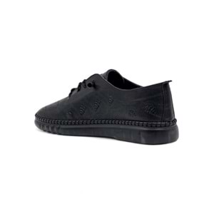 MR WHİTE LASTİK BAĞLI ŞEFFAF TABAN HAKİKİ DERİ KADIN GÜNLÜK AYAKKABI - SİYAH - 40