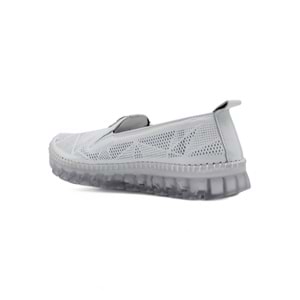 MR WHİTE TOKA DETAYLI ŞEFFAF TABAN HAKİKİ DERİ KADIN GÜNLÜK AYAKKABI - BEYAZ - 40