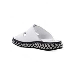 MR WHİTE ORTOPEDİ CIRTLI HAKİKİ DERİ KADIN TERLİK - BEYAZ - 40