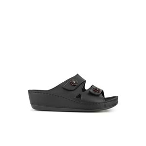 Muya Purita Anatomik Taban Dört Mevsim Kadın Terlik - Siyah - 40