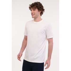 LUMBERJACK MB CT102 C NK T-SH 5FX ERKEK KISA KOL TİŞÖRT - KIRIK BEYAZ - L