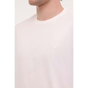 LUMBERJACK MB CT102 C NK T-SH 5FX ERKEK KISA KOL TİŞÖRT - KIRIK BEYAZ - L