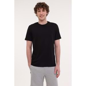 LUMBERJACK MB CT102 C NK T-SH 5FX ERKEK KISA KOL TİŞÖRT - SİYAH - L