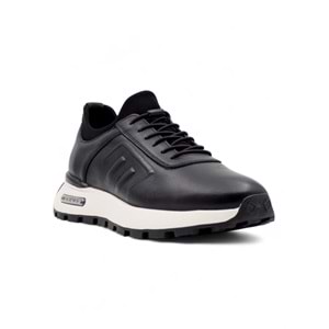 VOYAGER M294-1 ERKEK HAKİKİ DERİ SPOR AYAKKABI - SİYAH - 43