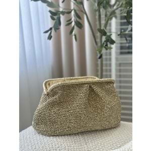 blancaston Simli İp El Örgüsü Clutch Çanta
