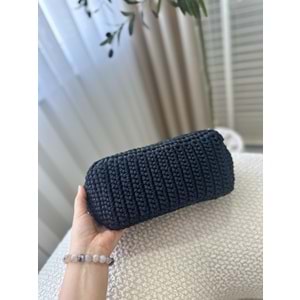 blancaston Hasır El Örgüsü Clutch Çanta