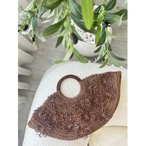 blancaston Kağıt İp El Örgüsü Bohem Çanta