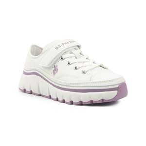 U.S. POLO ASSN. KENTA JR 5PR KIZ ÇOCUK SNEAKER - BEYAZ - 31