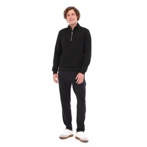 LUMBERJACK MB BS47 HZIP SW 5PR ERKEK SWEATSHİRT - SİYAH - L